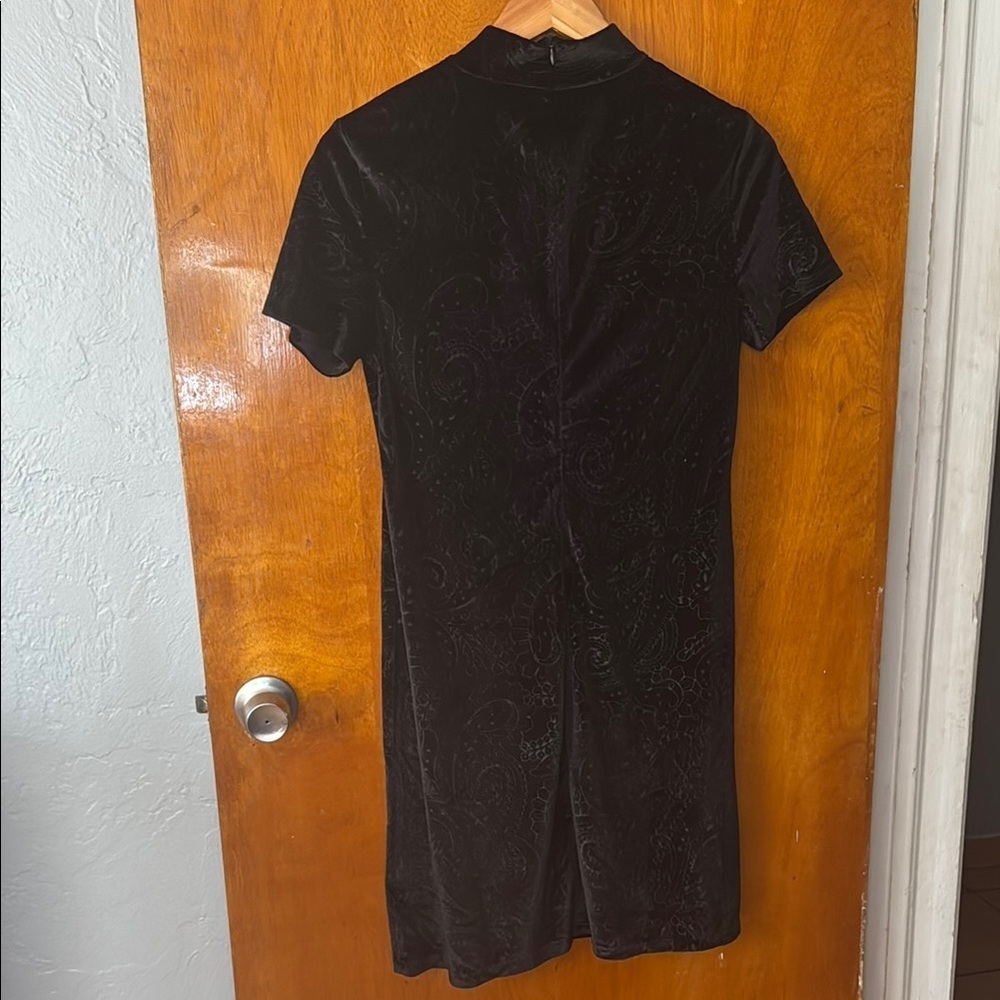 Philosophy Black Mock Neck Sheath Mini Dress 40 - Picture 5 of 7